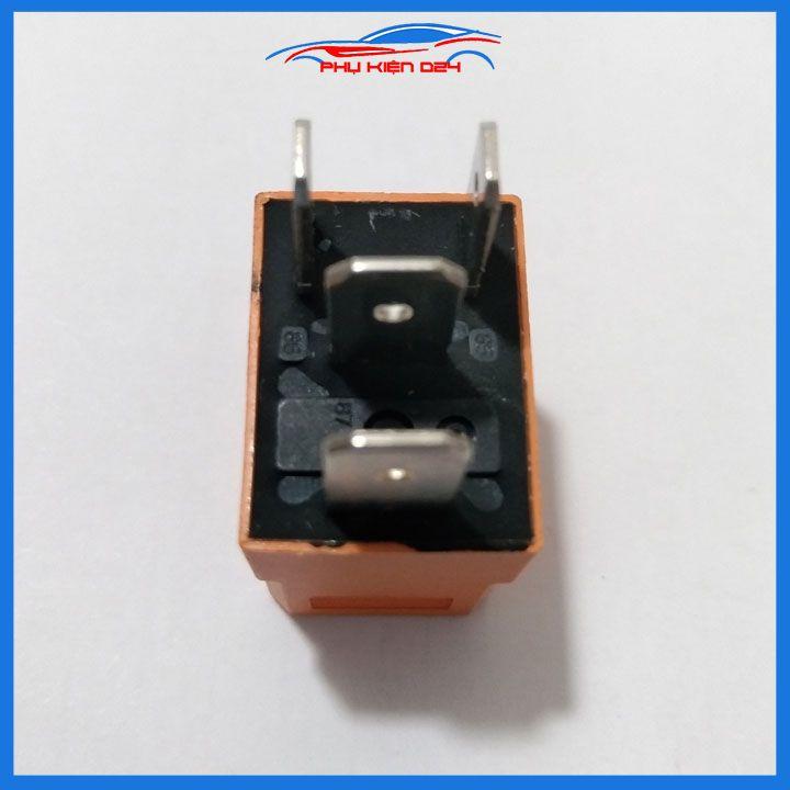 Rơ le, relay điều hòa ô tô 4 chân chịu dòng 40A điện áp 12V/24V hai màu đỏ, cam
