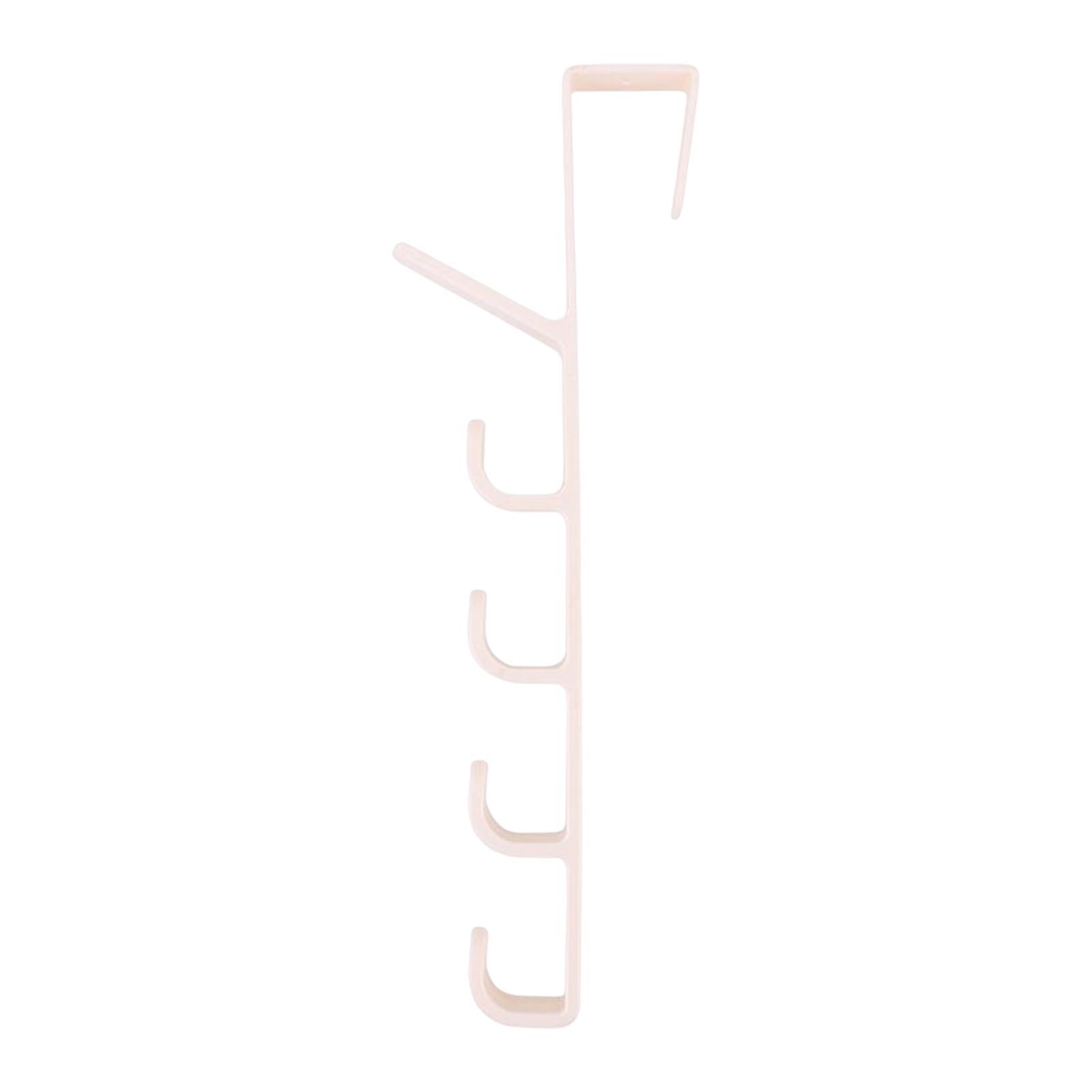 Door Hook with 5 Hooks Behind The Door for Hanging Clothes Kitchen Bathroom