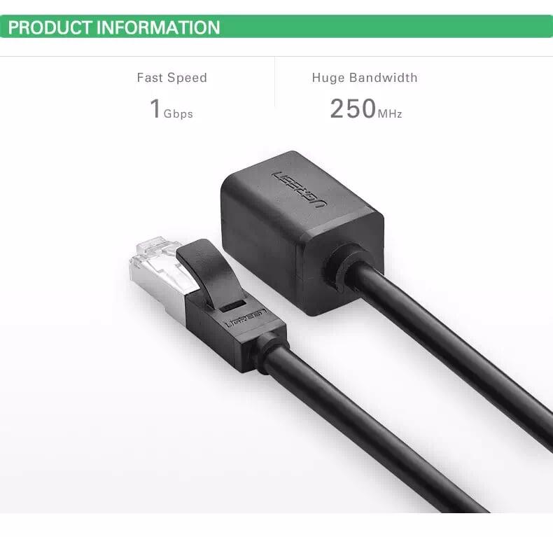 Ugreen UG11283NW112TK 5M màu Đen Cáp nối dài Ethernet CAT6 FTP RJ45 - HÀNG CHÍNH HÃNG
