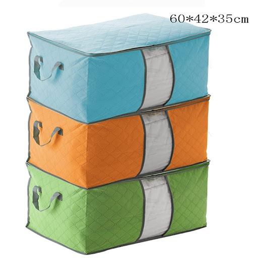 Túi Vải Đựng Quần Áo Chăn Màn Mền BIG SIZE 60Cm Loại 1 - Túi Đựng Đồ Cỡ Lớn Dáng Ngang Đa Năng