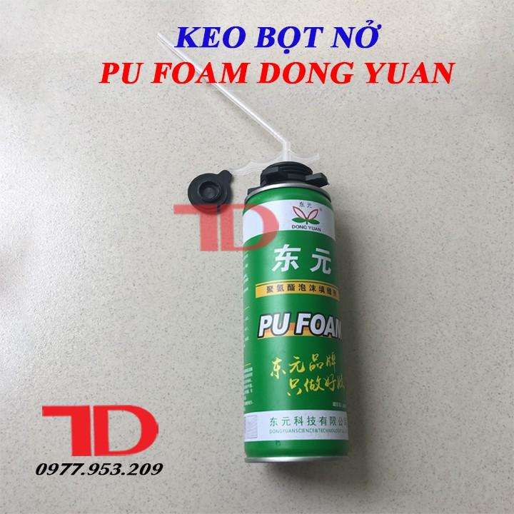 Xốp phun dạng xịt 500ML, keo bọt nở PU FOAM DONG YUAN