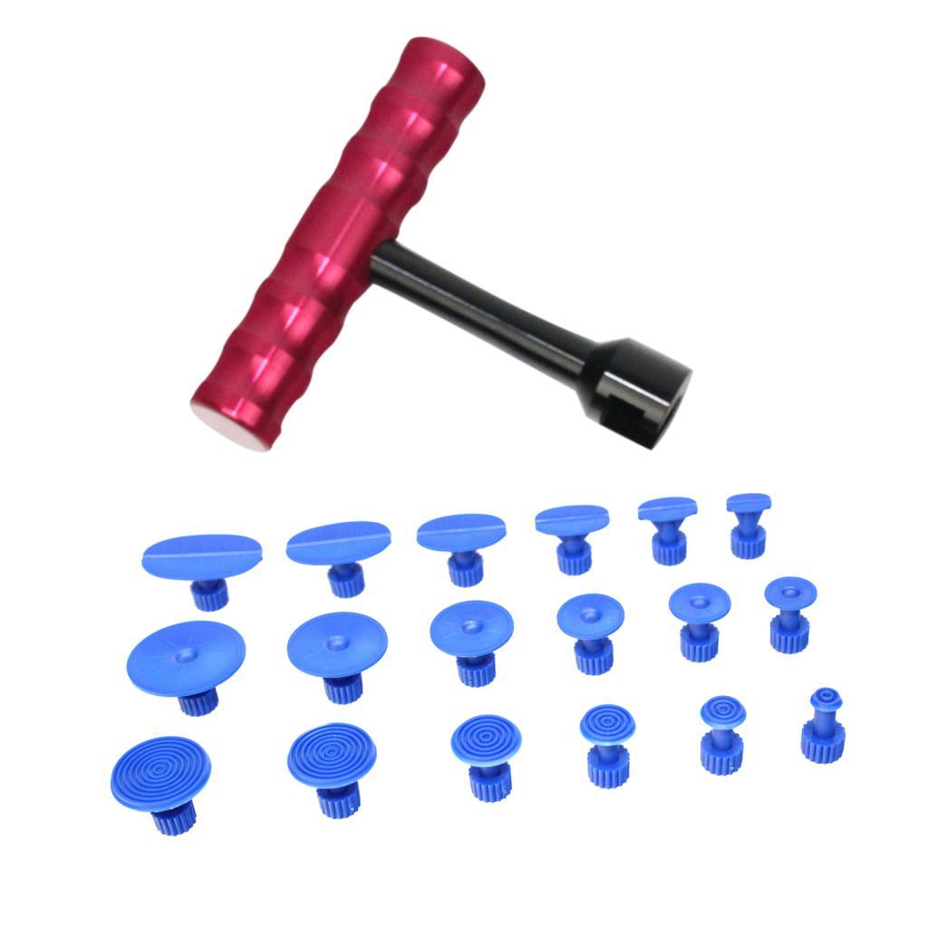 Car/Motorbike Body Paintless Repair Dent T Bar Hand Puller Lifter 18 Tabs Removal Tool Kit