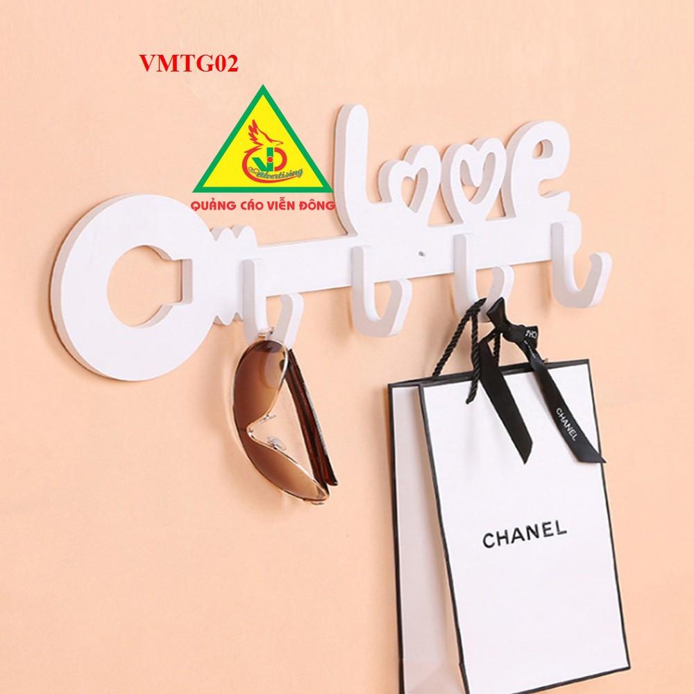 Set 2 Móc treo tường đa năng LOVE