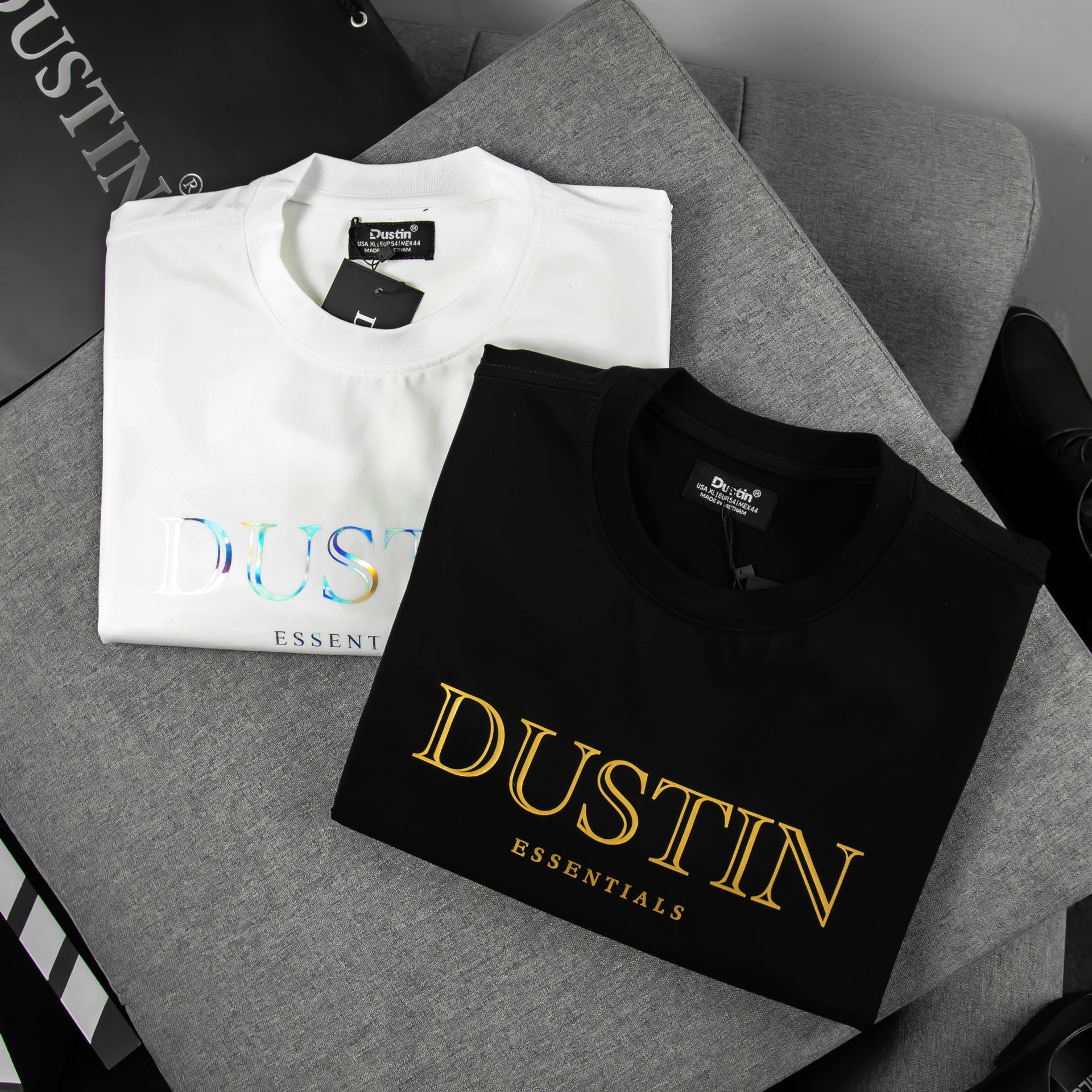 Áo Thun Nam Bigsize 100% Deluxe Cotton Essentials Dustin - BIGG thời trang nam có Big Size đến 145kg