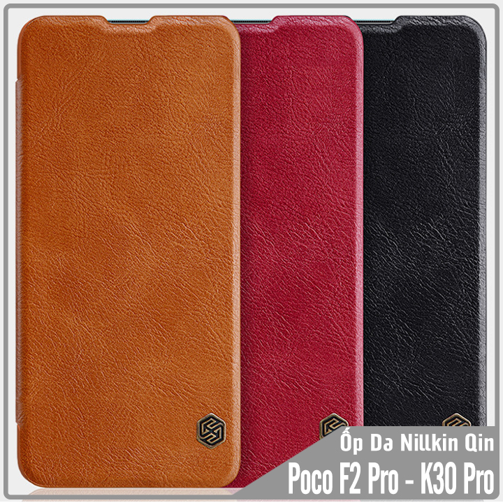 Bao da cho Poco F2 Pro - Redmi K30 Pro - K30 Ultra Nillkin Qin - Hàng Nhập Khẩu