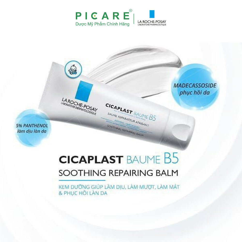 Kem dưỡng giúp làm dịu, làm mượt, làm mát & phục hồi da phù hợp cho trẻ em La Roche-Posay Cicaplast Baume B5 100ml