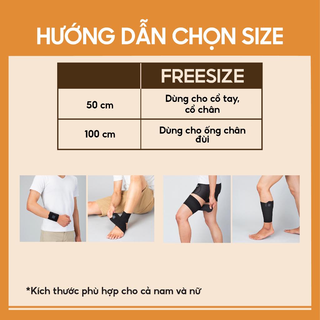 Băng quấn đa năng Phiten Suporter metax fixed band (Cổ tay, cổ chân, đùi, bắp chân) AP245053/AP245063