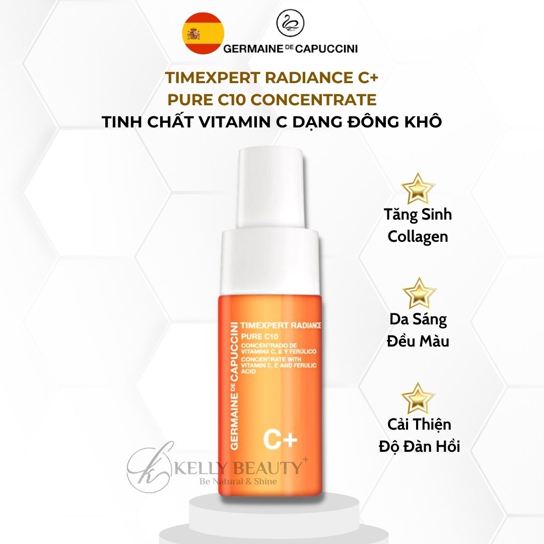 Tinh Chất Vitamin C Đông Khô Germaine Timexpert Radiance C+ Pure C10 Concentrate | Kelly Beauty