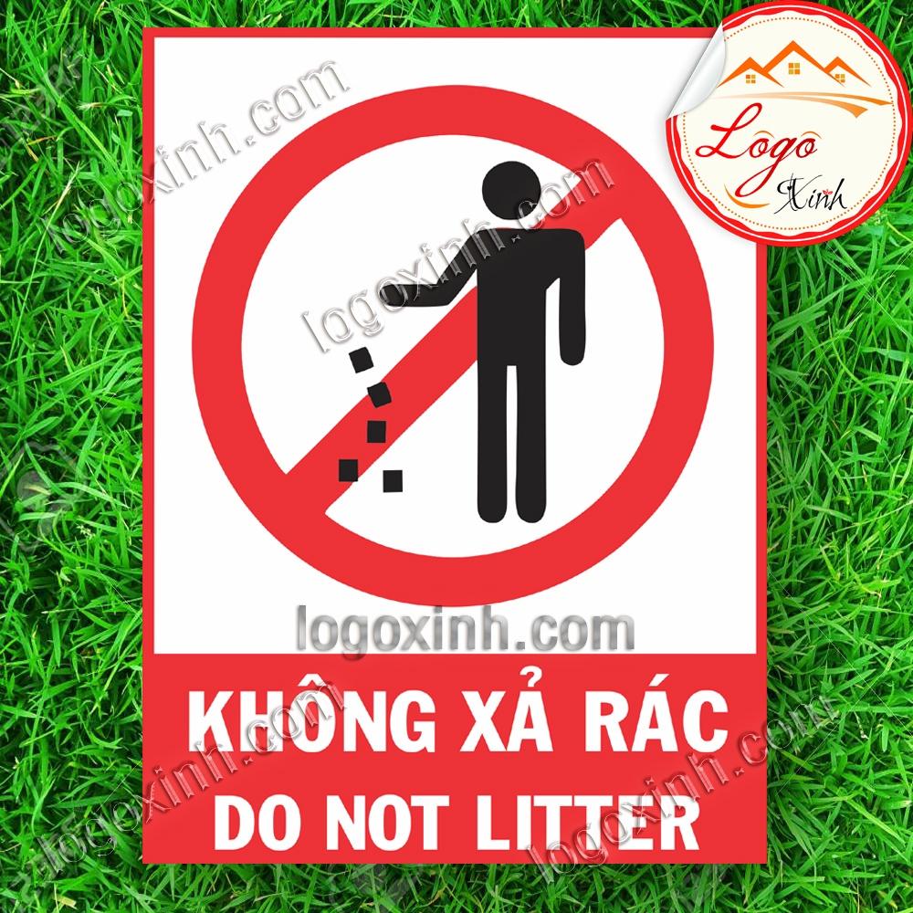 LOGO STICKER TEM DÁN KHÔNG XẢ RÁC- DO NOT LITTER, KHÔNG VỨT RÁC BỪA BÃI NƠI CÔNG CỘNG ĐỂ BẢO VỆ MÔI TRƯỜNG