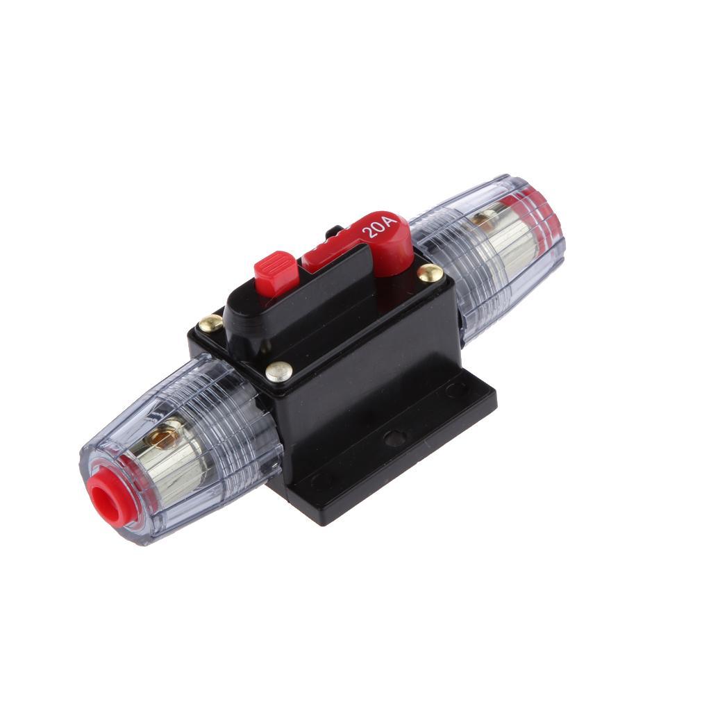 2x  Circuit Breaker Stereo Audio Car Fuse Holder DC12V-24V 60A & 20A