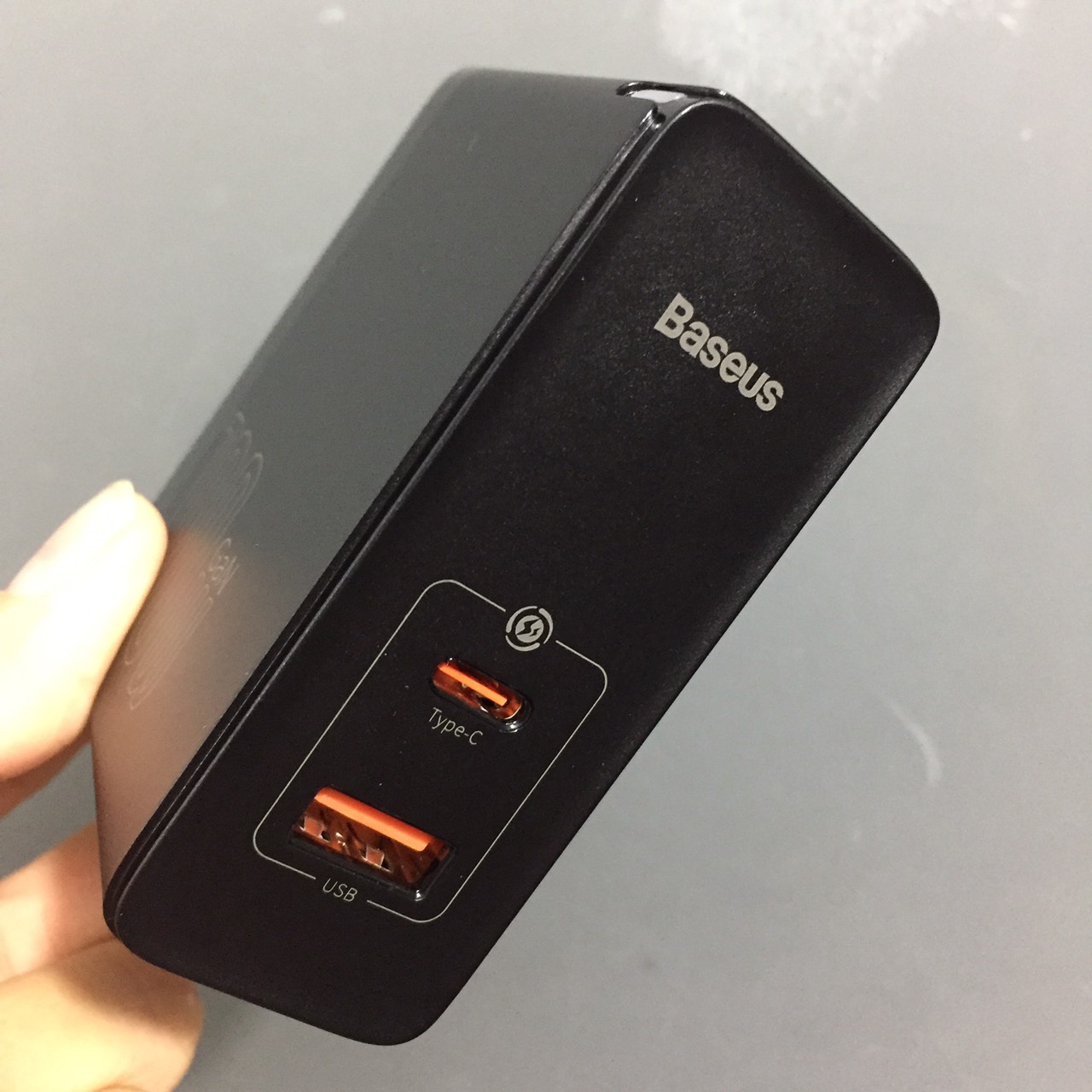 Bộ sạc nhanh 100W 2 cổng C+U chân xếp Baseus GaN5 Pro CCGAN100S5 _ Hàng chính hãng