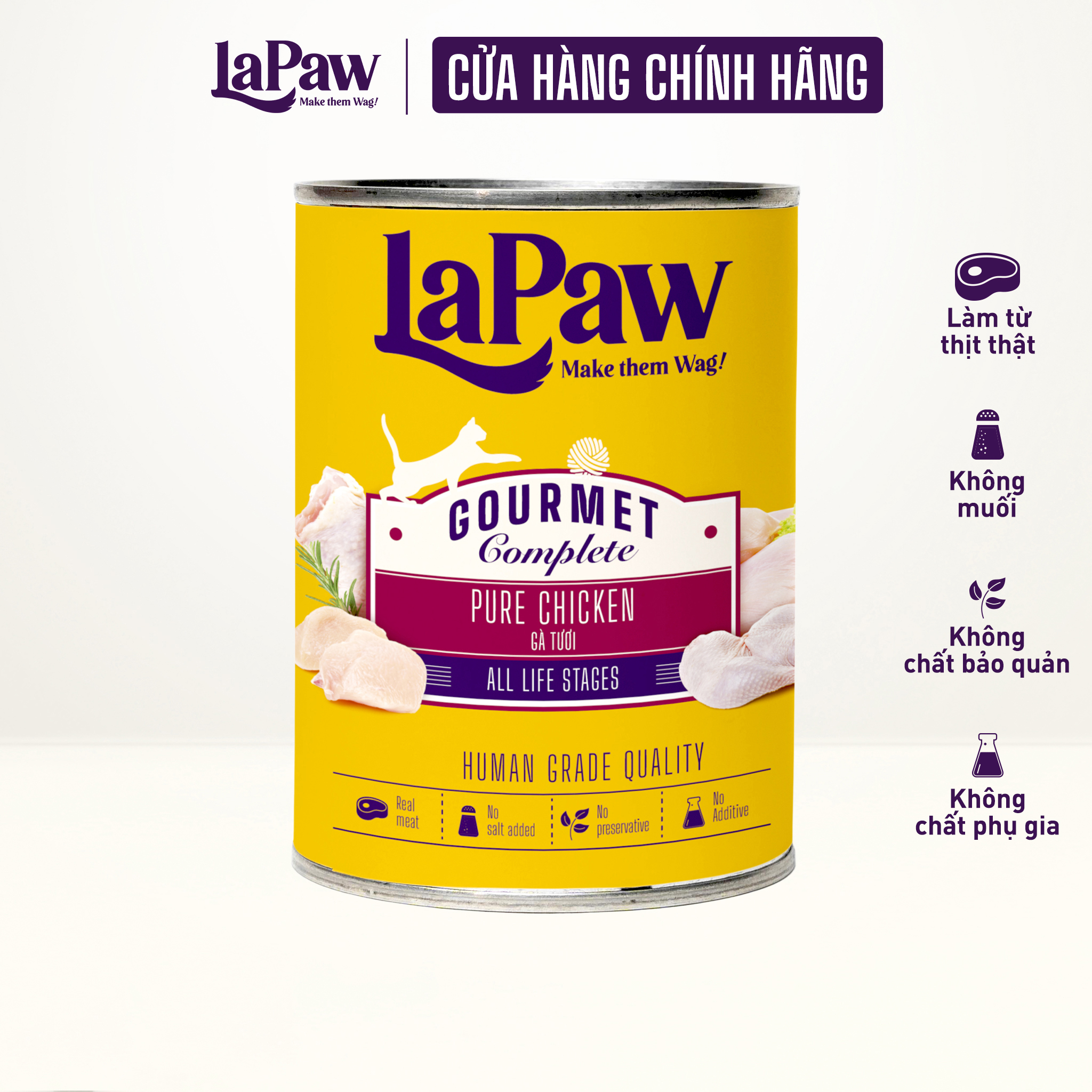 PATE DẠNG NHUYỄN DÀNH CHO MÈO LAPAW LON 375G