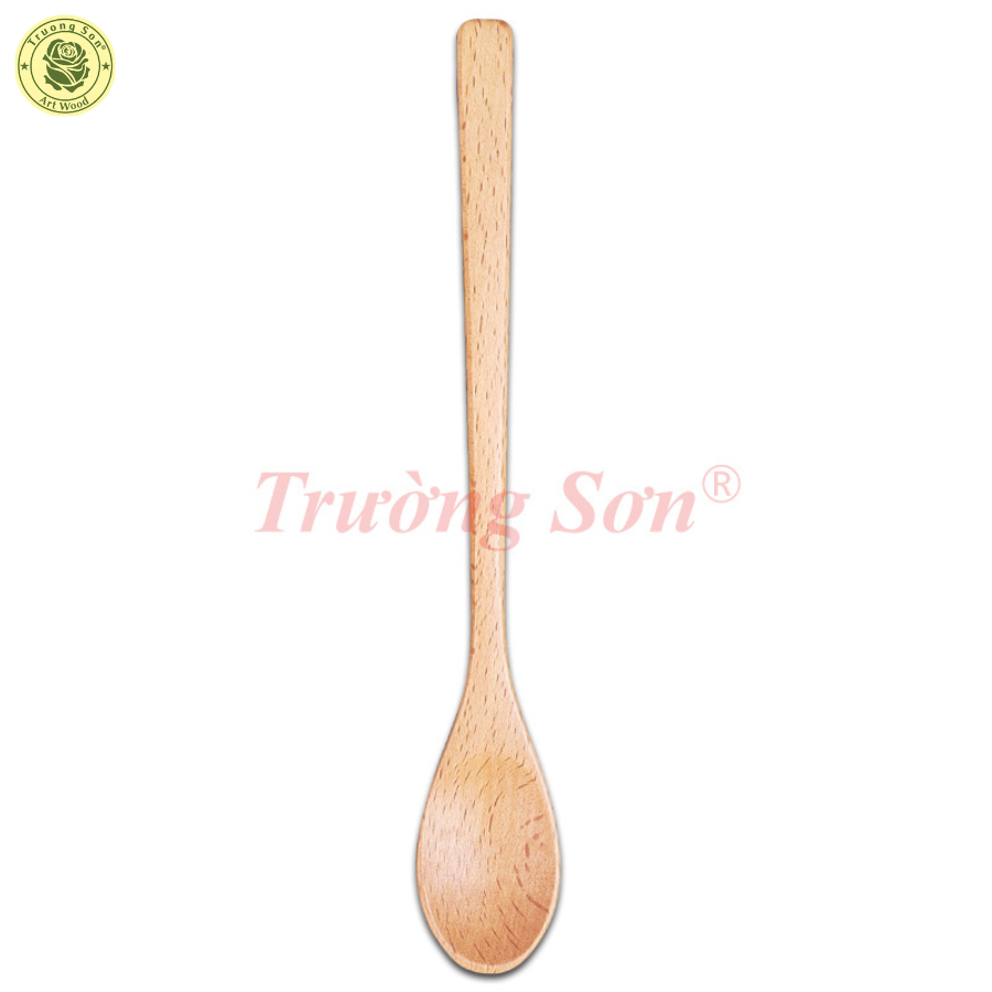 Muỗng Gỗ Beech Búp Sen Lớn Dài 20 Cm - Đồ Gỗ Nhà Bếp Thương Hiệu Trường Sơn