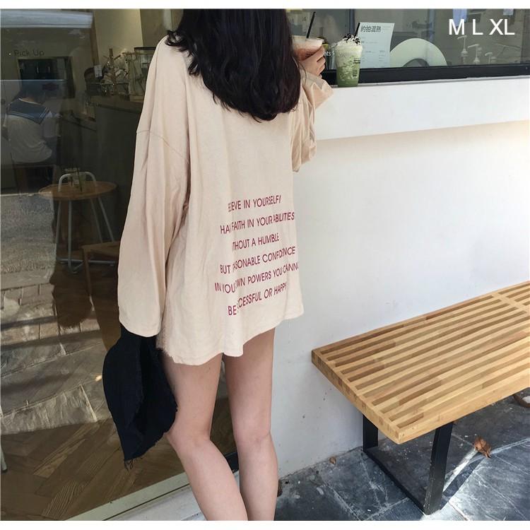 Áo thun dài tay BELIEVE phông Unisex nam nữ tee oversize form rộng pull Ulzzang Streetwear Hàn Quốc vải mềm