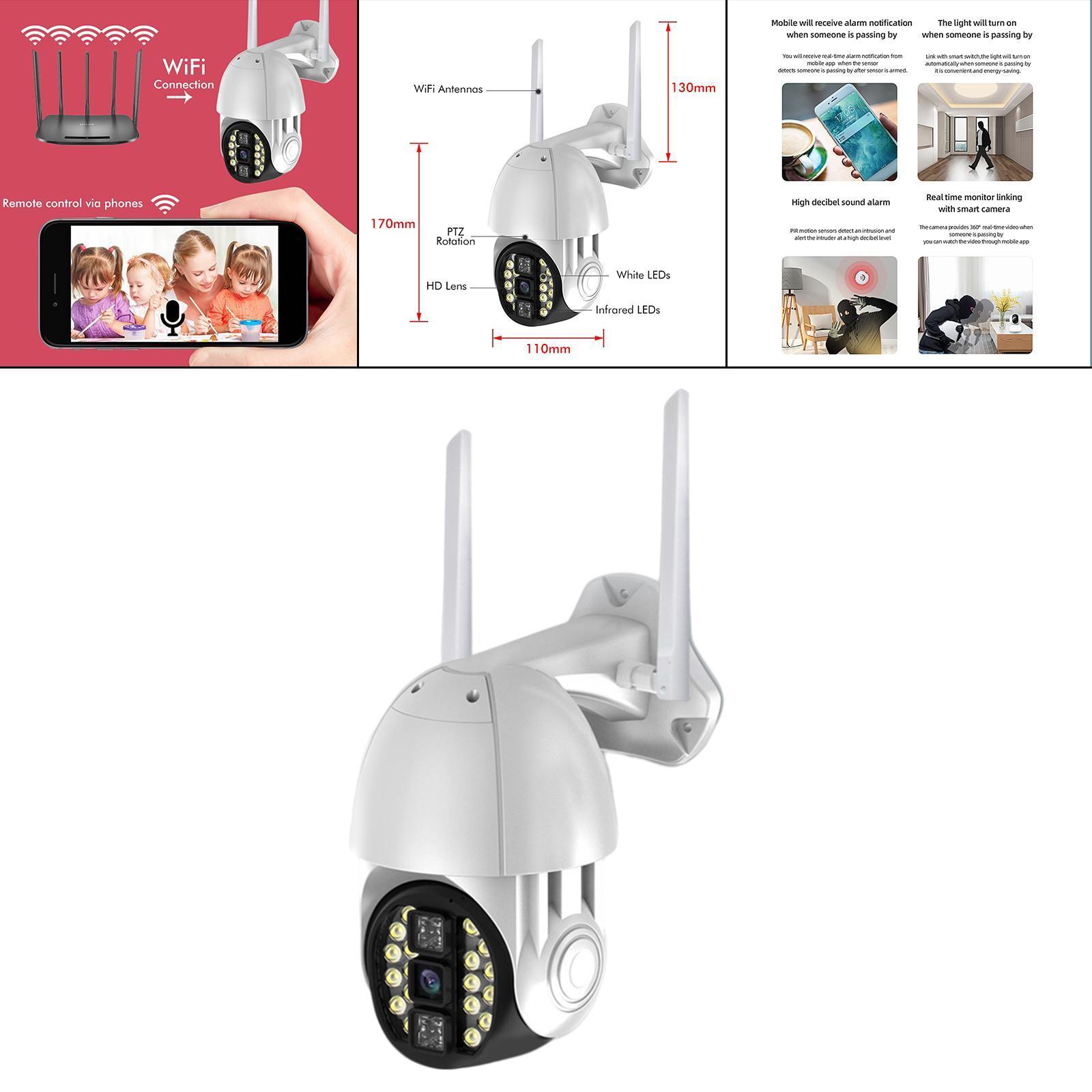 Surveillance WiFi Camera Pan Tilt 3MP Outdoor Wireless CCTV for Home Plug-US