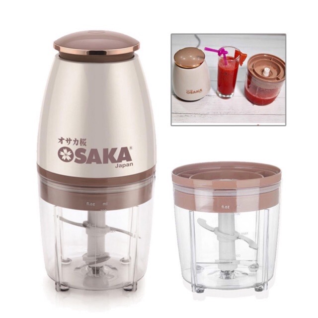 Máy Xay Thịt, Máy Xay Sinh Tố Đa Năng Osaka Nắp Đồng Cối 700Ml