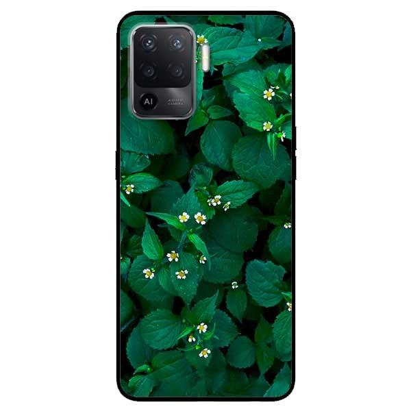 Ốp lưng dành cho Oppo A54 - A74 - A94 - A15 / A15s mẫu Lá Xanh Hoa Trắng