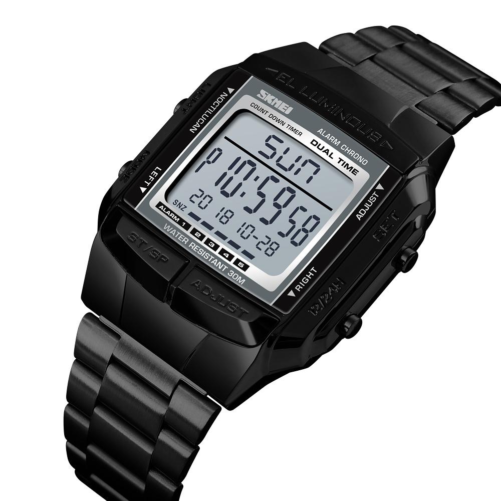 Đồng hồ kỹ thuật số SKMEI 1381 Nam Analog Thời trang Thể thao thông thường Thép không gỉ chống thấm nước