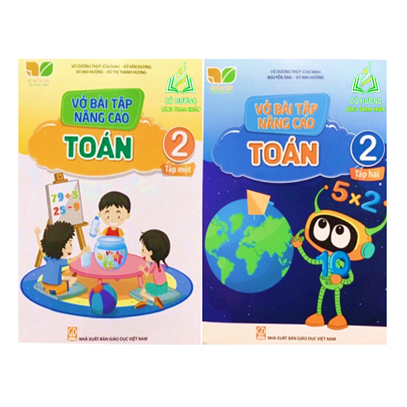 Sách - Combo 4 quyển vở bài tập nâng cao toán và tiếng việt 2 Kết nối tri thức