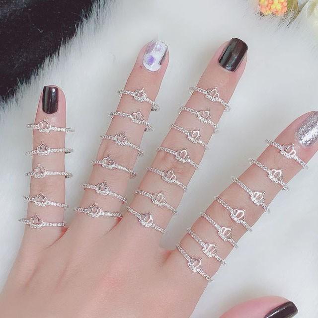 Nhẫn Bạc Nữ Hình Vương Miện Đính Đá - Trang Sức TNC Jewellery