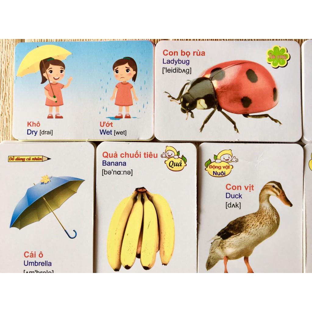 THM - Thẻ học thông minh 16 chủ đề 416 thẻ - thẻ song ngữ giúp bé làm quen với thế giới xung quanh