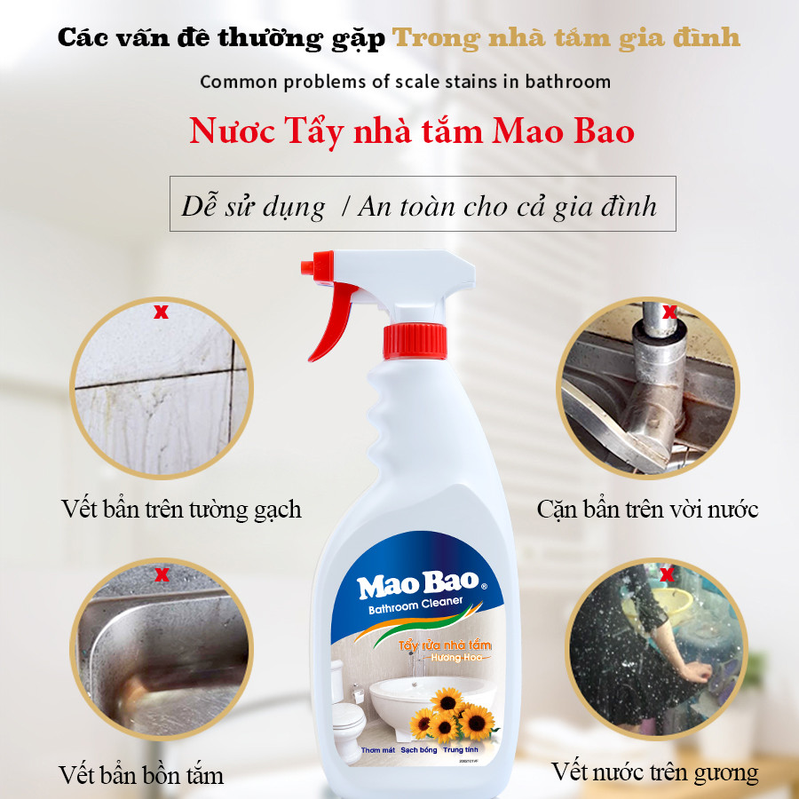 Nước Tẩy Nhà Tắm Mao Bao 600ml