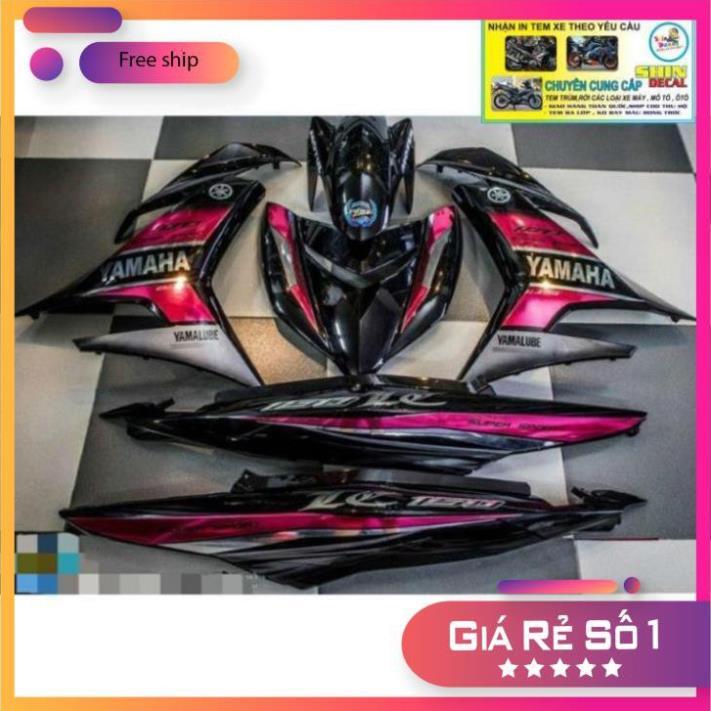 Tem rời exciter 150 hồng đen chất liệu Crom loại 2