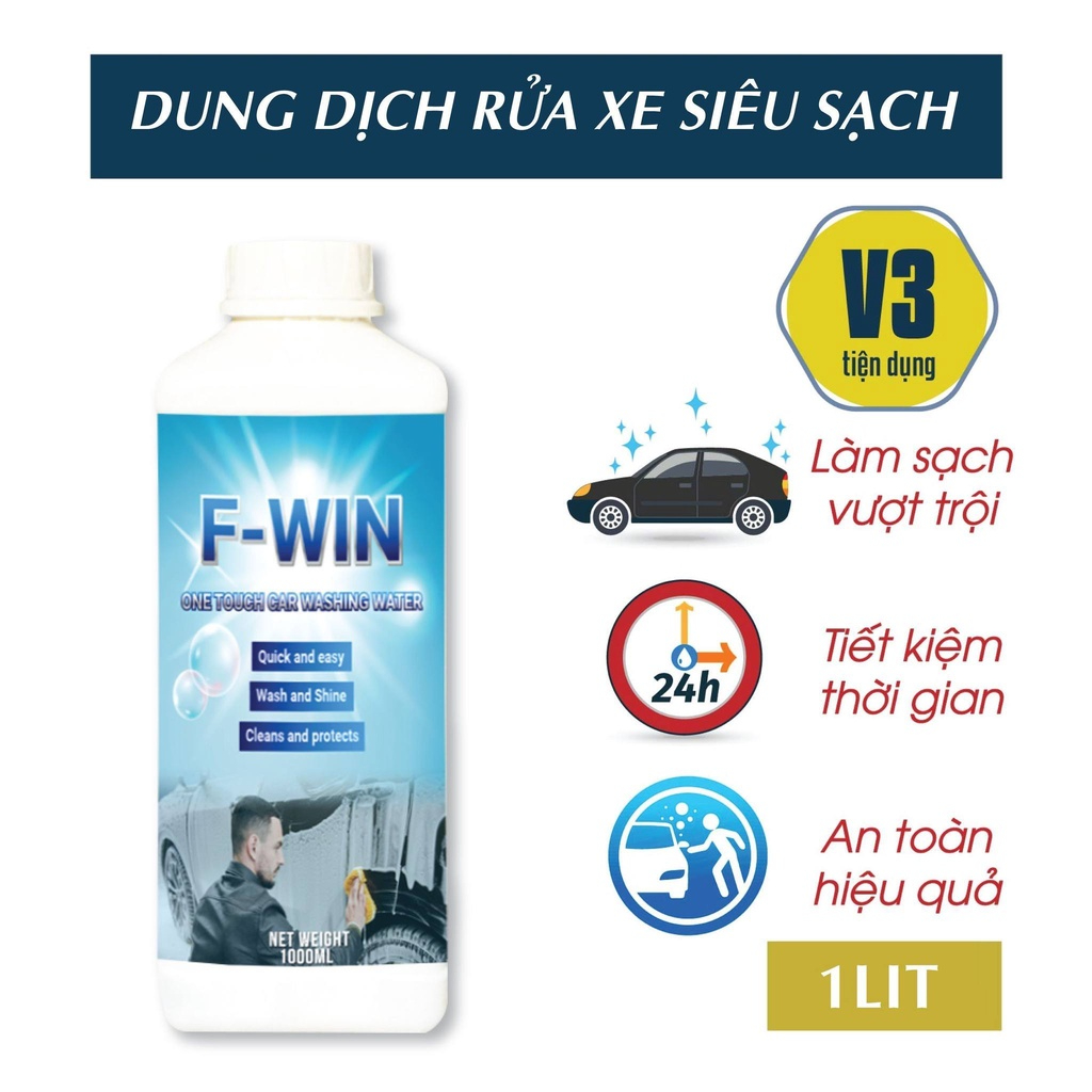 Dung Dịch Rửa Xe FWIN Thế Hệ Mới - Rửa Xe Máy ,Ô Tô  Công Nghệ Đức Sạch Mọi Vết Bẩn