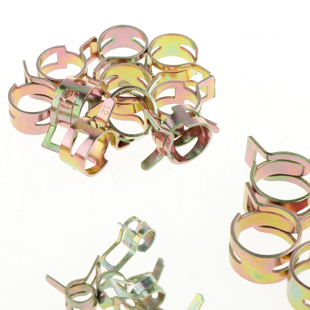 60Pcs Spring Band Type Hose Pipe Clamp Low Pressure Air Clip Clamp 6mm-15mm~