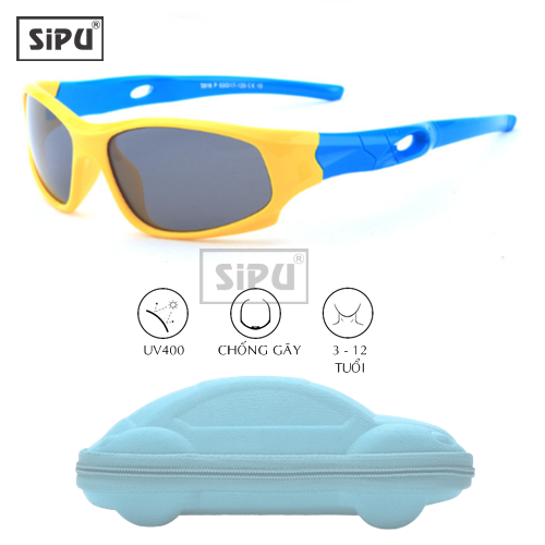 Mắt Kính Trẻ Em SiPU Chính Hãng MK01 Hồng Xanh Chống UV400 + Chống gãy - Bé Trai Bé Gái