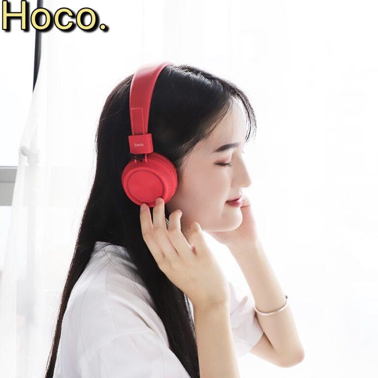 Tai Nghe Chụp Tai Không Dây Bluetooth Dành Cho Hoco W25 , Pin 300mAh ,Bluetooth 5.0 ,Thời Gian Nghe Gọi 12 Giờ - Hàng Chính Hãng