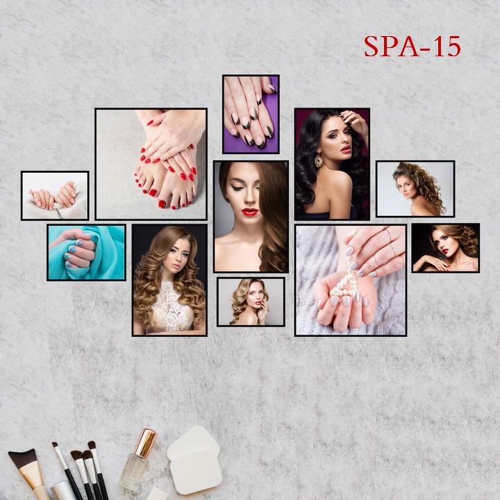 Tranh dán tường Spa, thẩm mỹ, massage, nail, salon tóc.