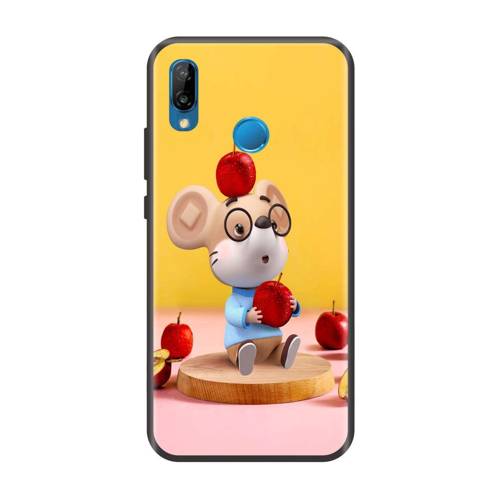 Ốp lưng TPU viền dẻo cho điện thoại HUAWEI NOVA 3E Hình Chuột Tết 2020 Mẫu 11