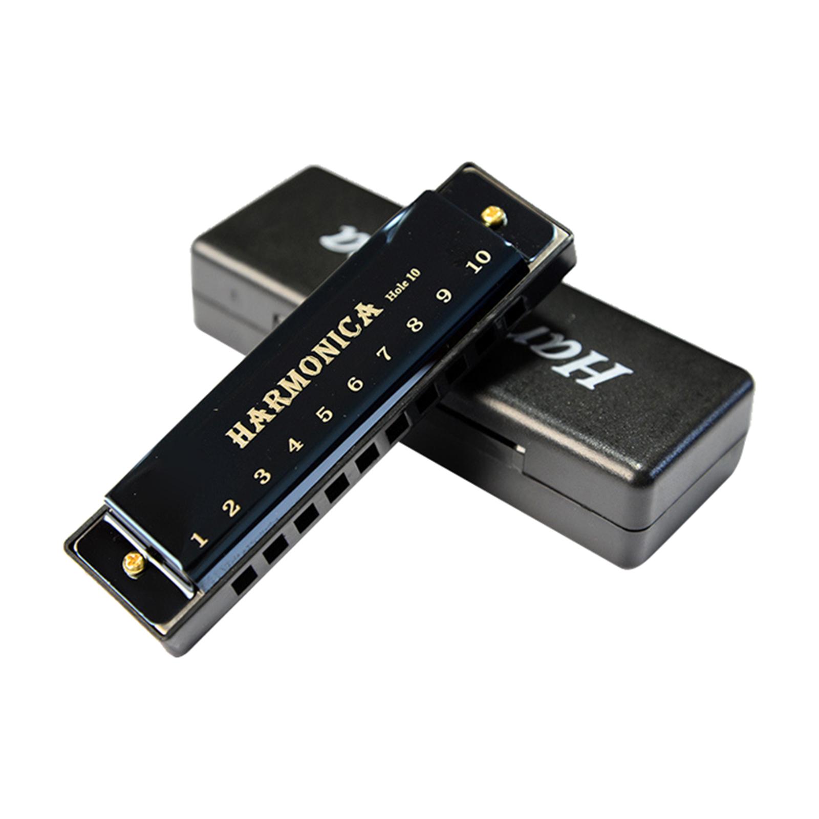 Blues Harmonica Diatonic Harp Mouth Organ 10 Hole Musical Instrument