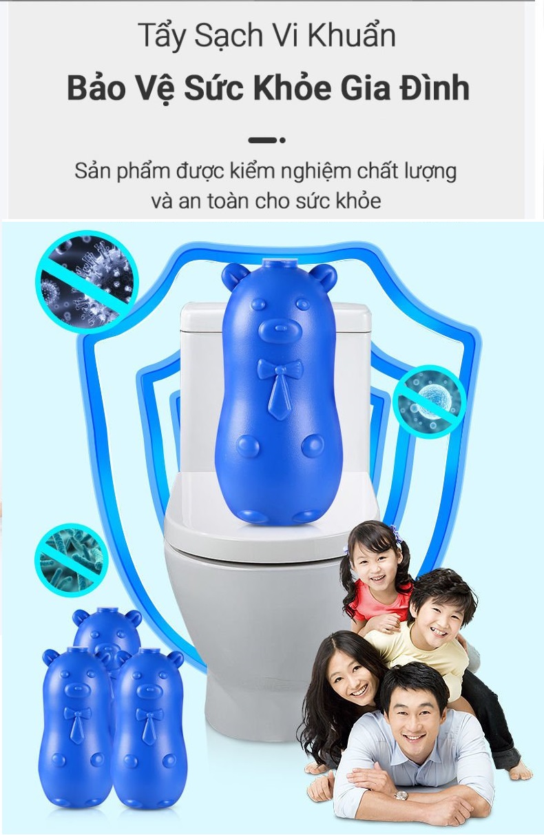 Chú heo con màu xanh khử mùi làm sạch bồn cầu, tẩy rửa nhà vệ sinh khử mùi nước tiểu bụi bẩn nhà vệ sinh - Diệt Sạch 99,9% Vi Khuẩn Xuất Xứ Nhật Bản