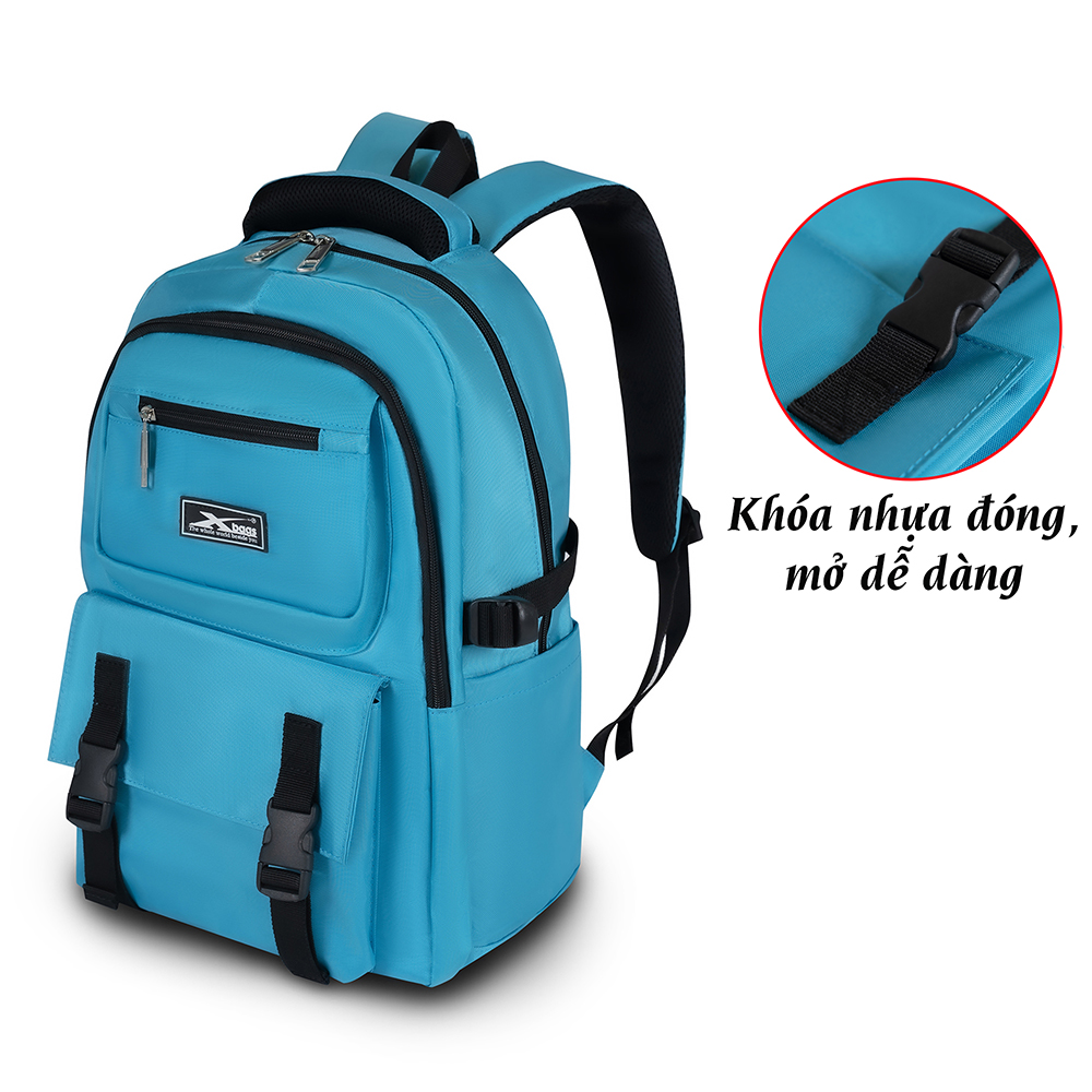 Balo cao cấp nhiều ngăn tiện lợi Xbags Sea Blue Xb 3201