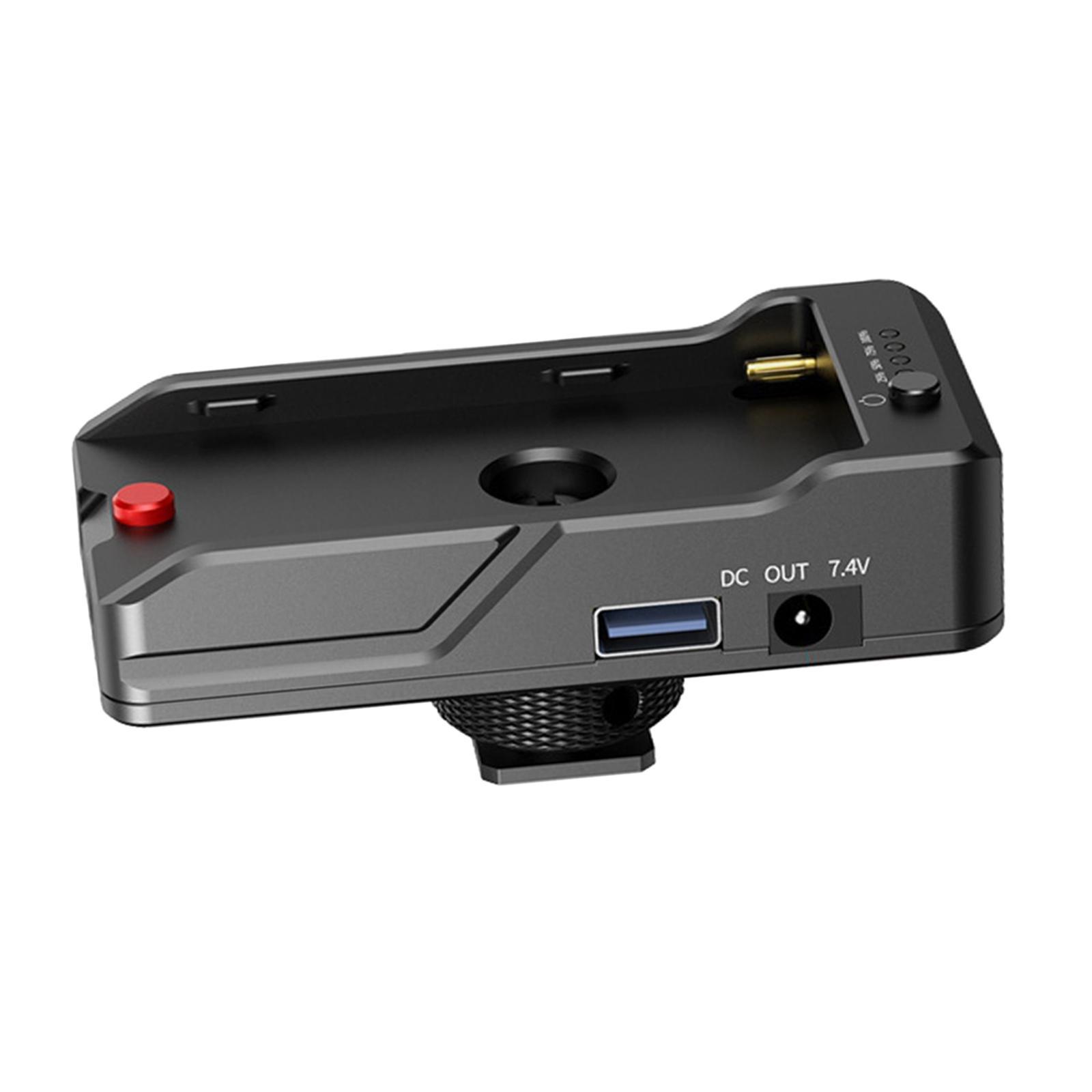 Metal NP F Battery Adapter Plate LED Battery Indicator Power Adapter Support