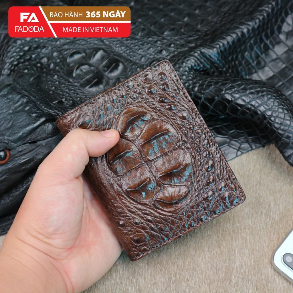 Ví Da Cá Sấu Dáng Đứng Thương Hiệu Fadoda