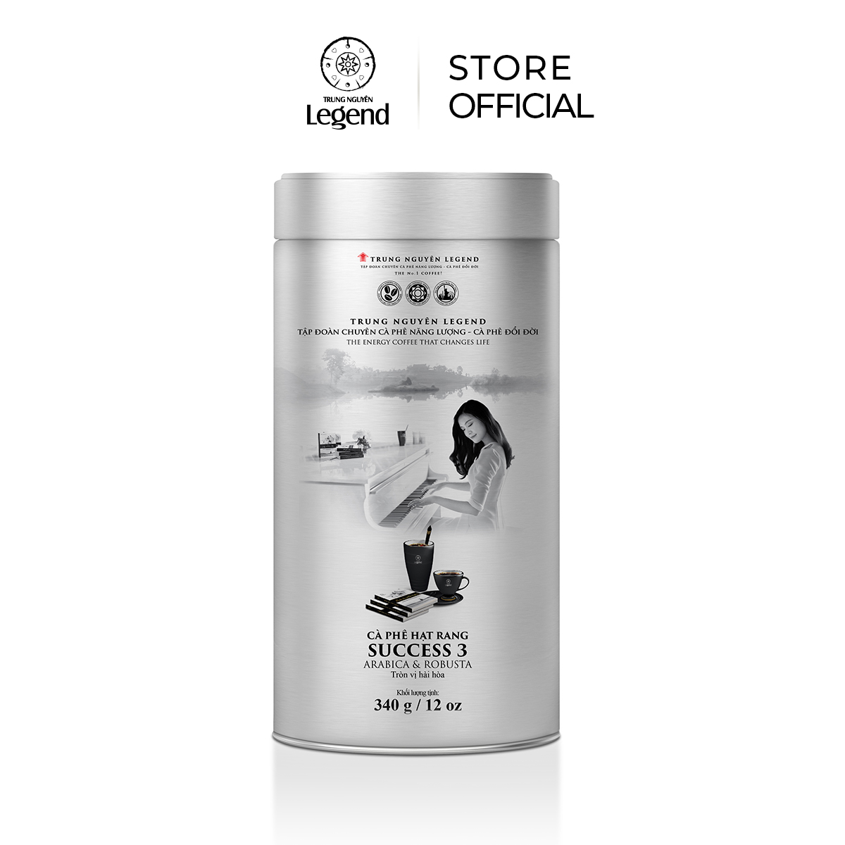 Cà phê Legend Success 3 Trung Nguyên Legend - Hạt Mộc Arabica, Robusta