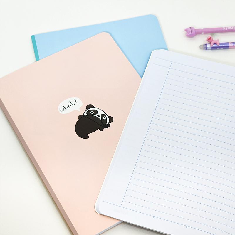 Combo 5 Tập Sinh Viên Cute Animal - Miền Nam - Kẻ Ngang Có Chấm - 200 Trang 80gsm - Fahasa 01 - Tặng Nhãn Vở Kèm Sticker