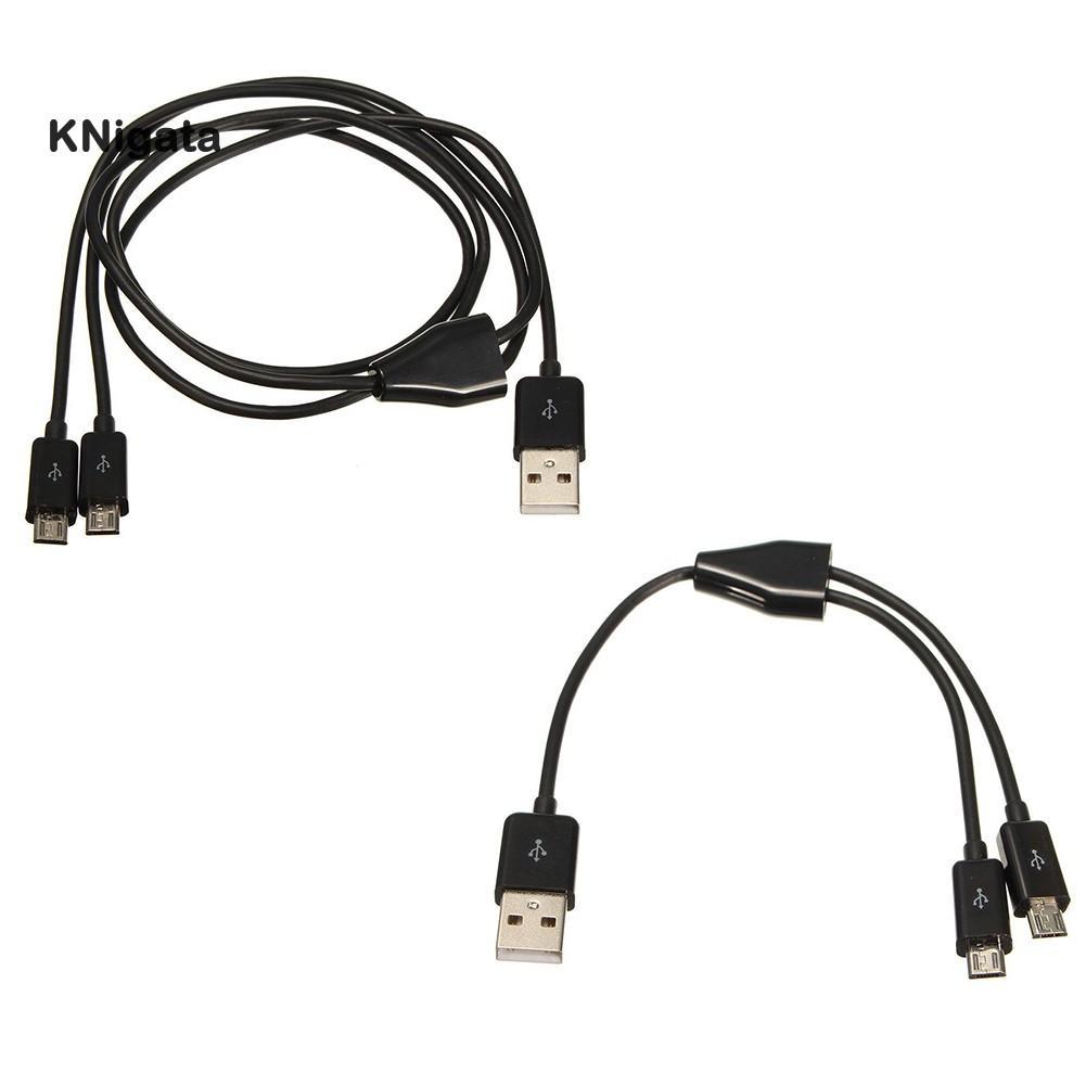 Dây cáp sạc truyền dữ liệu chia chữ Y 1 đầu cắm USB 2.0 sang 2 micro USB 2.0