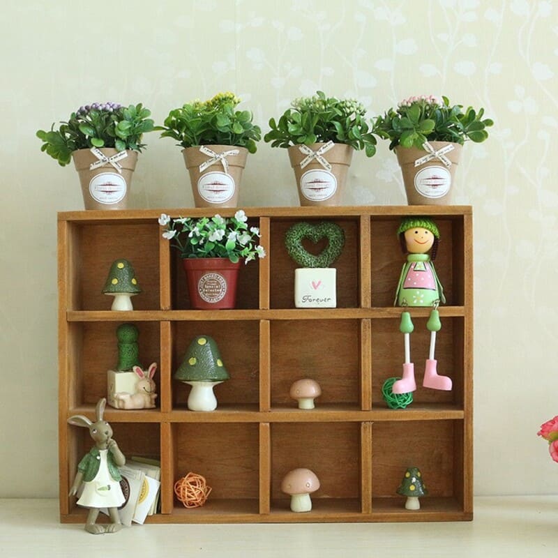 Chậu hoa mini trang trí deocor để bàn làm việc, bàn học xinh