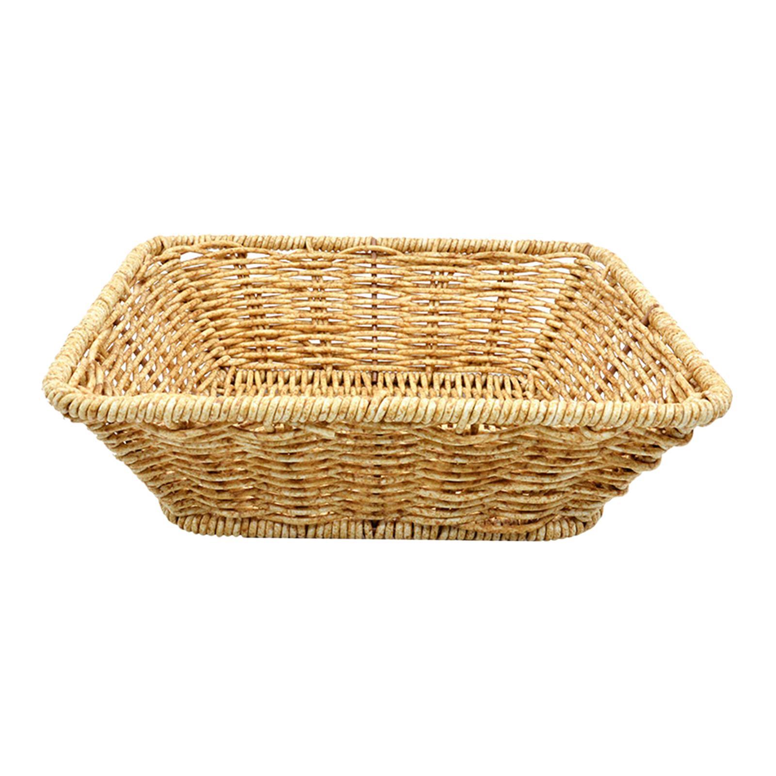 Woven Fruit Basket Kitchen Fruit Bowl, Food Serving Holder Farmhouse Decor Multifunctional Food Vegetables Serving Basket for Vegetables, Camping