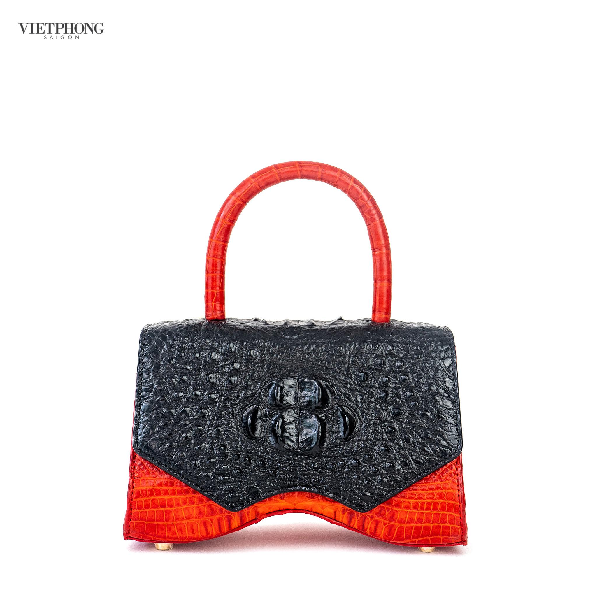 Túi đeo chéo da cá sấu nữ VIETPHONG Flore T156