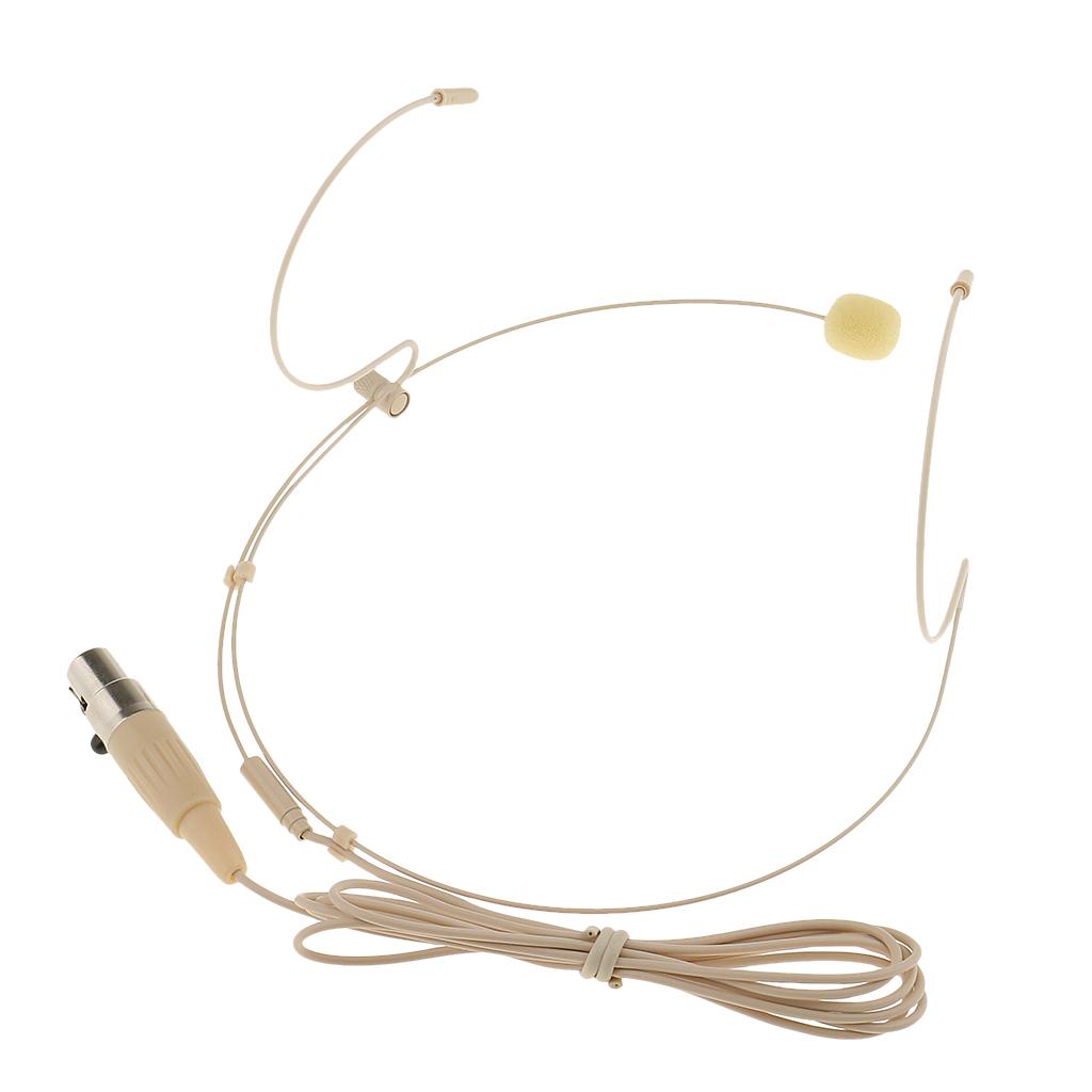 4xProfessional Ear Hook Wired Headset / Headworn Microphone Skin Color 4Pin
