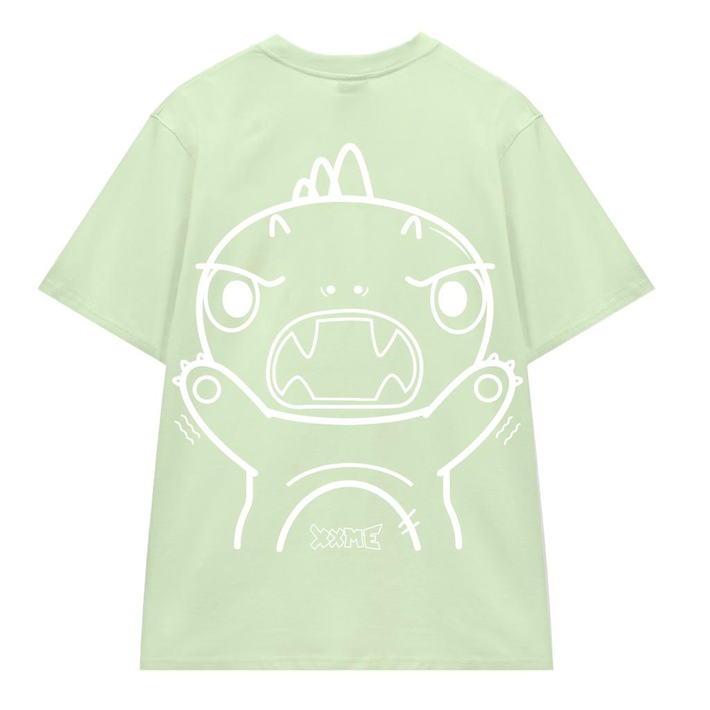 Áo thun Angry khủng long RAWR màu xanh XXME