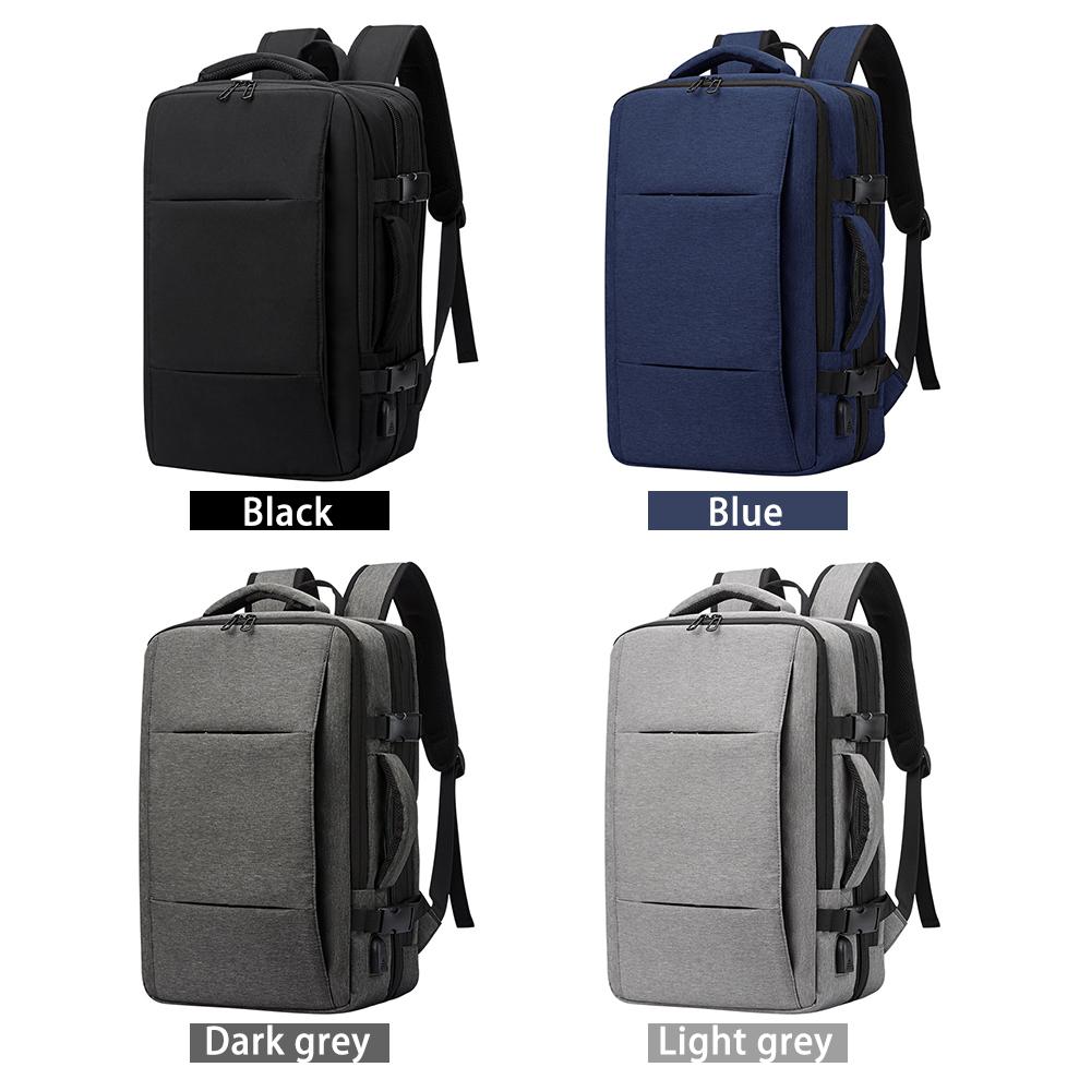 Expandable Carry-On Backpack with USB Charging Port Travel Weekender Backpack Fits 15.6 Inch Laptop for Men and Women