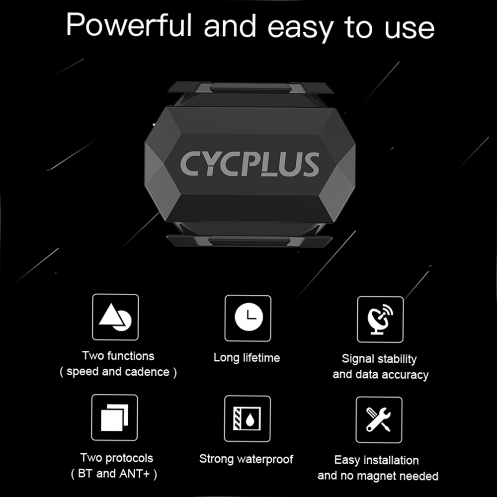 Máy Cảm biến tốc độ xe đạp CYCPLUS 2 trong 1,công nghệ BT 4.0 ANT +,thiết kế siêu nhỏ cho những người yêu thích đạp xe