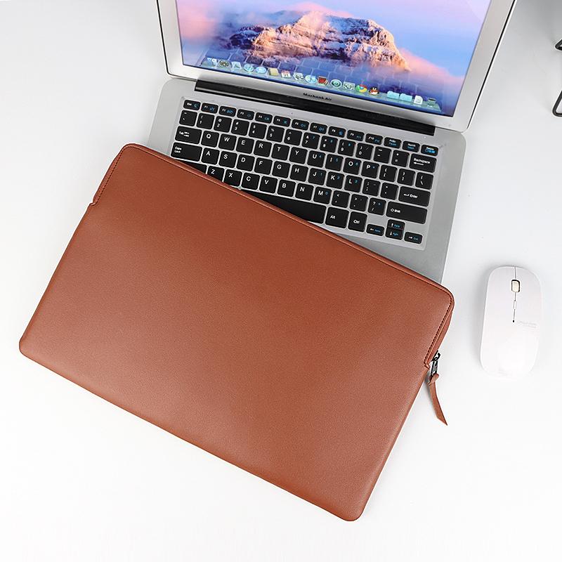 Da PU Túi Đựng Laptop Macbook 13/14/15 Inch Chống Nước Túi Đựng Máy Tính Xách Tay Cho Huawei Pro Xiaomi HP