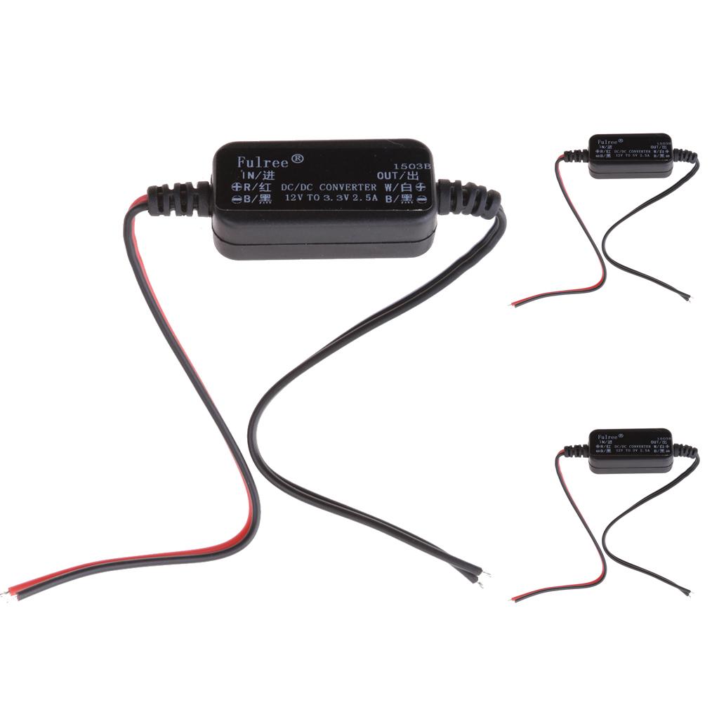 4xDC-DC Step-down Power Module 12V to 3.3V 2.5A Car Power Adapter